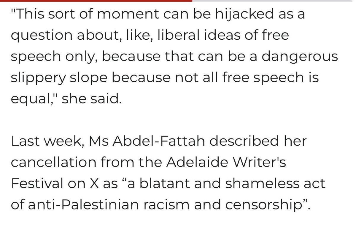 JulietMosesNZ's tweet image. Awkward. Looks like our newfound disciples of free speech have got themselves a false messiah.
“Not all free speech is equal”. But apparently praising and inciting massacres of Jews, and wanting “Zionists” subjugated, is.
Orwell would be enjoying this.