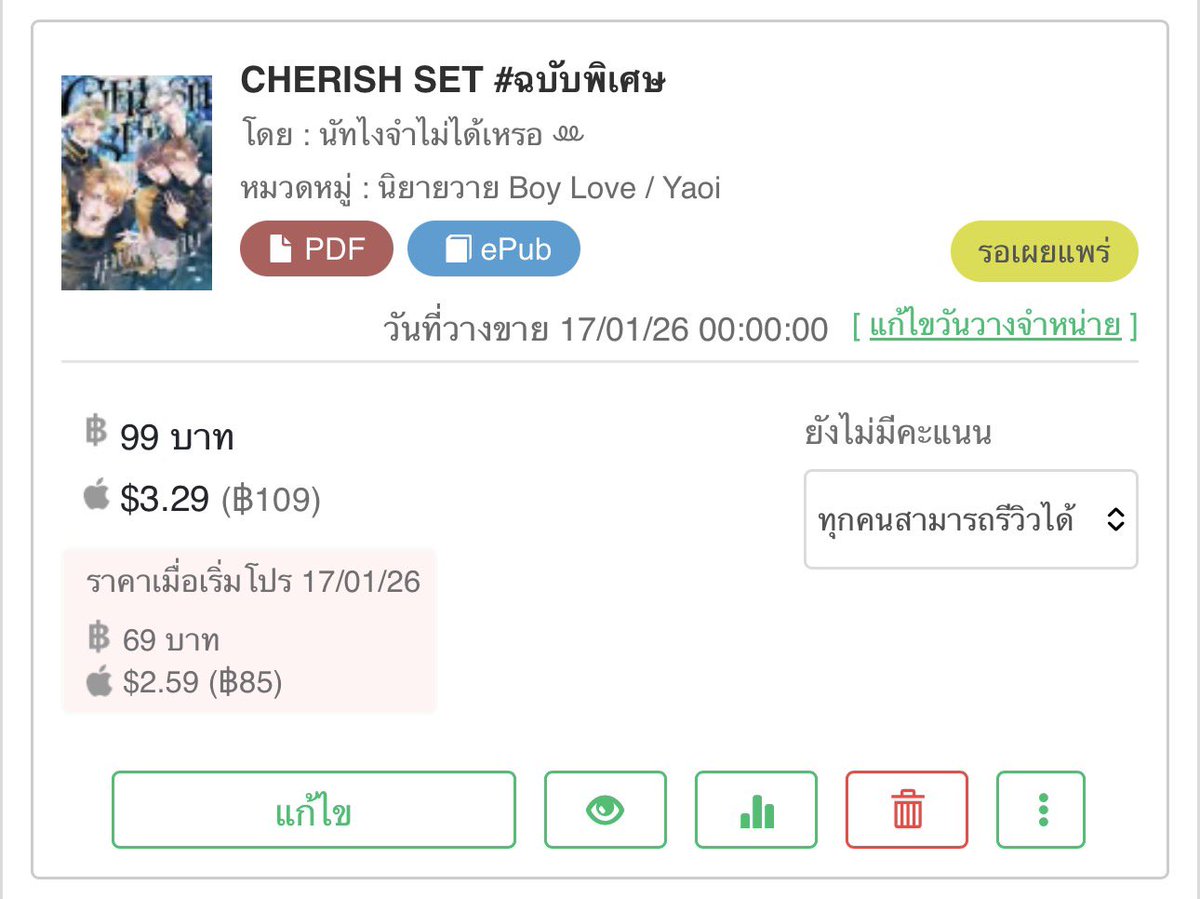 เจอกันนะแม่ ๆ 🫶🏻
ราคาน่ารักขนาดนี้มีถึง 15 ตอนเลยนะ 🥺

#เชอริชฉบับพิเศษ