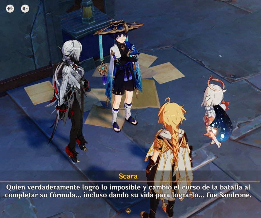 Se llevaban mal como heraldos. Pero Scaramouche confiaba en las habilidades de Sandrone, y ella no falló en su plan.
Me alegra ver como crecieron, incluso que Scara renunciara a pelear con Dottore, y reconozca que el triunfo fue de Sandrone.

Los amo, mis marionetas Fatui. ♡
