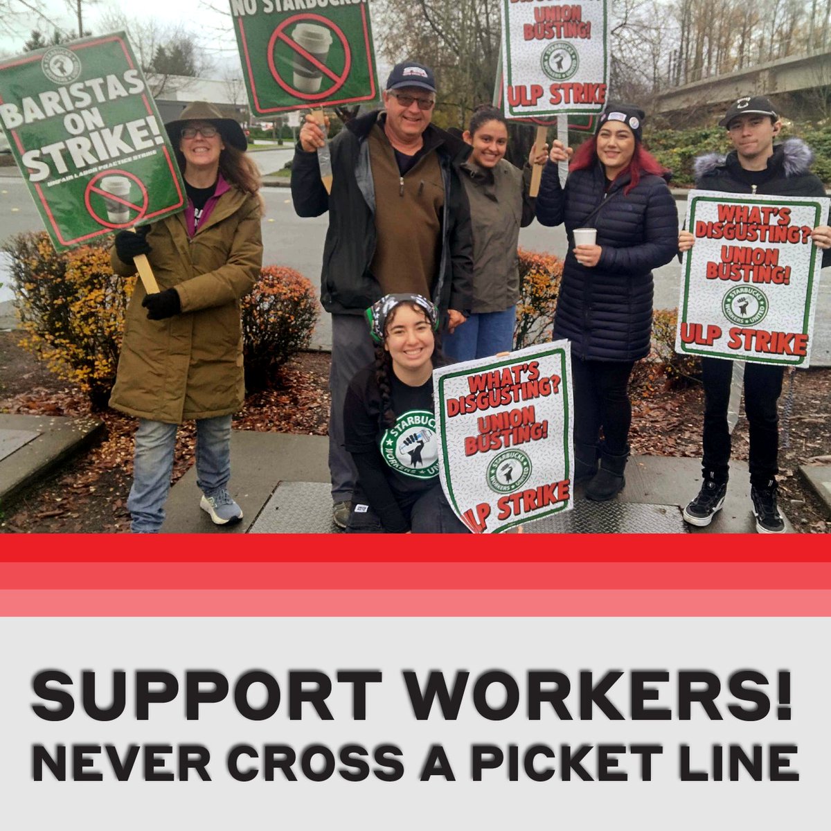 Flyer for Jan. 17 Starbucks picket at Redmond Town Center