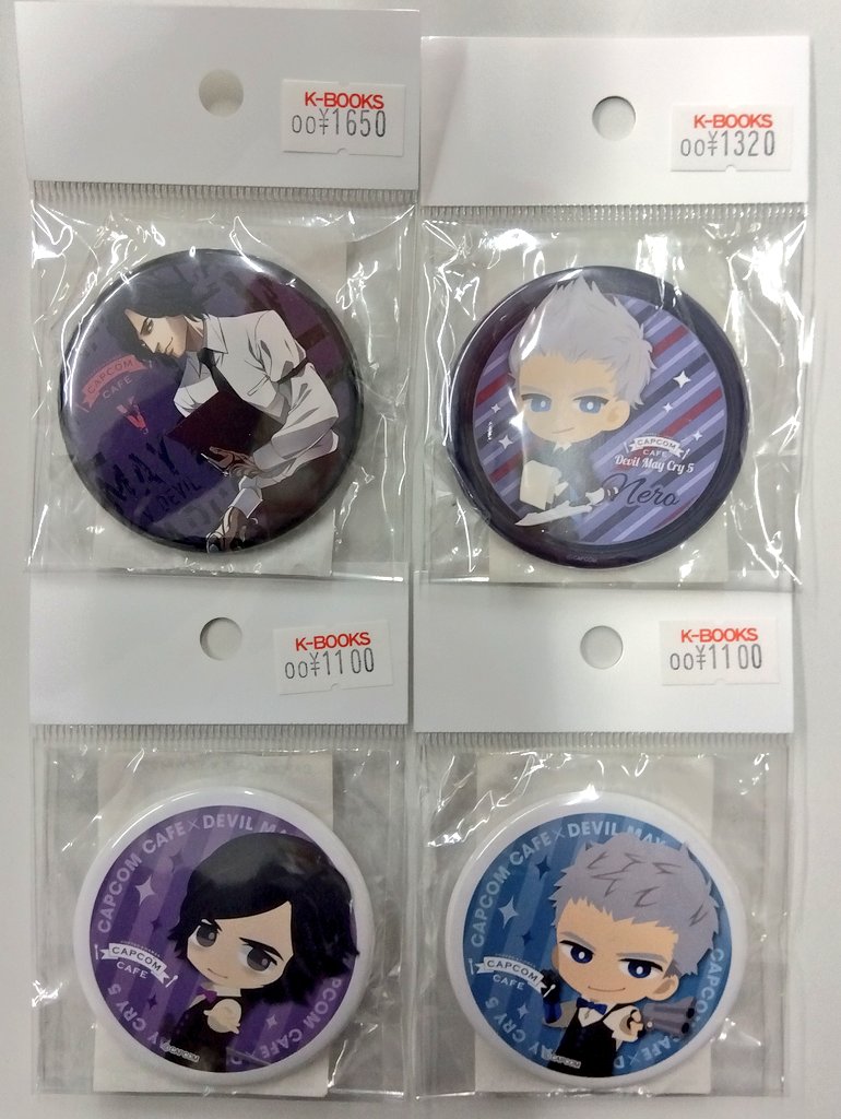 入荷情報】 デビルメイクライ カプコンカフェ 缶バッジ類 ダンテ、ネロ