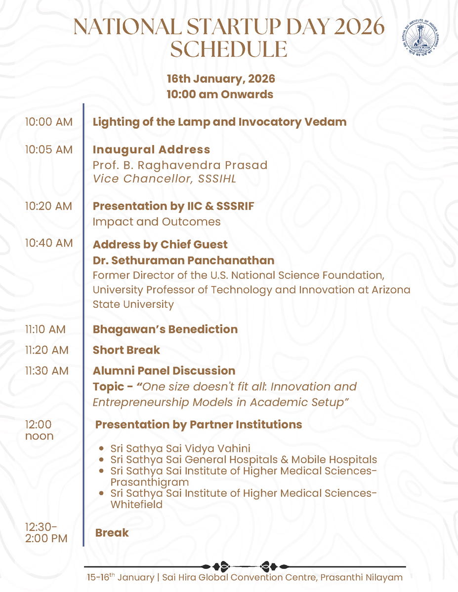 Sri Sathya Sai Institute of Higher Learning tweet media