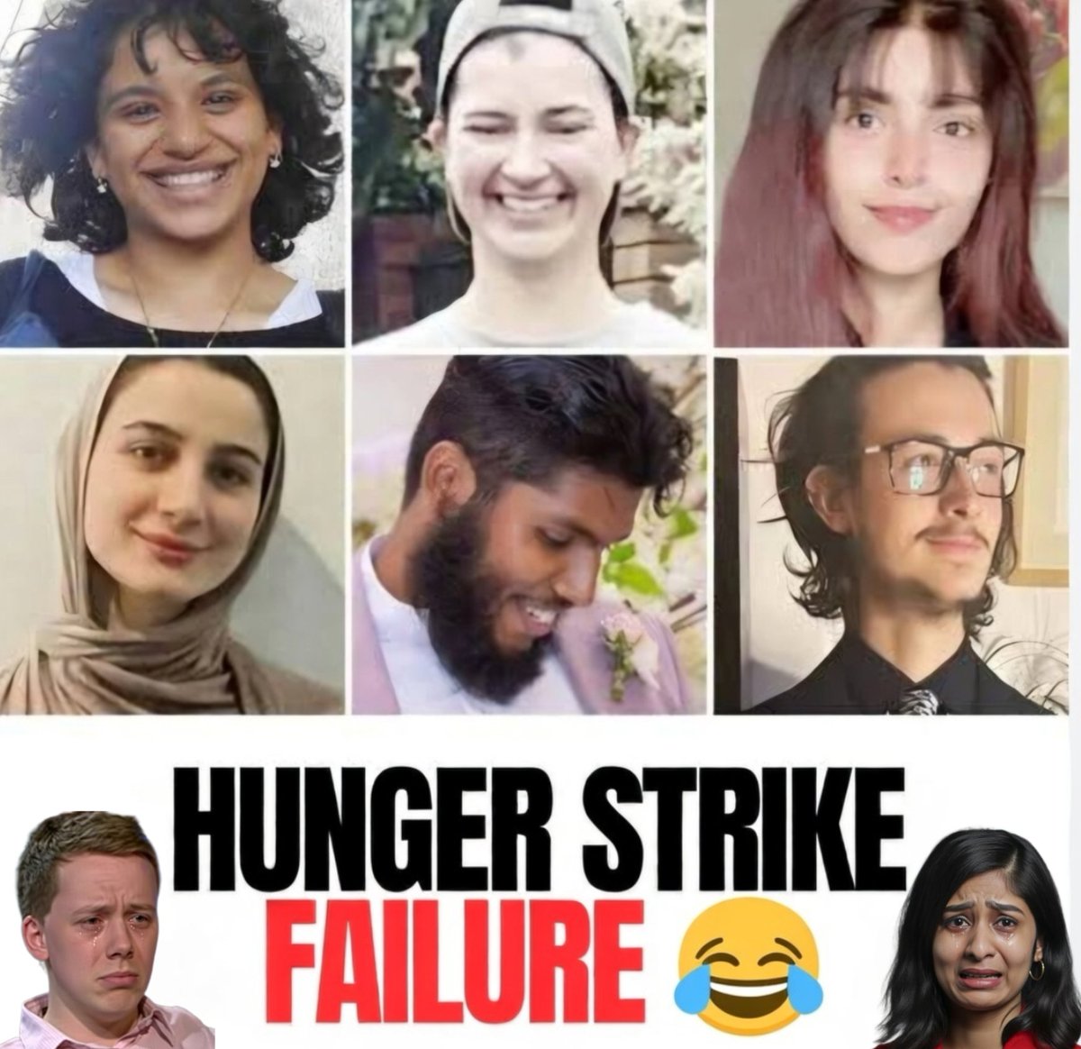 TheGriftReport's tweet image. 🚨PALESTINE ACTION HUNGER STRIKERS HAVE GIVEN UP THEIR HUNGER STRIKE IN COMPLETE FAILURE (Sorry Zarah Sultana) 😂😂

Palestine Action members who were going on a hunger strike (who paused over Christmas of course) have ended their strike due to all of their demands being refused.…