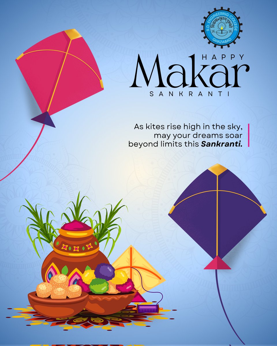 RDEC_231's tweet photo. Makar Sankranti is a beautiful Indian festival that marks the transition of the Sun into the zodiac sign Capricorn (Makar) and the beginning of longer days. It symbolizes new beginnings, prosperity, and positivity https://t.co/SvEfPdZOil