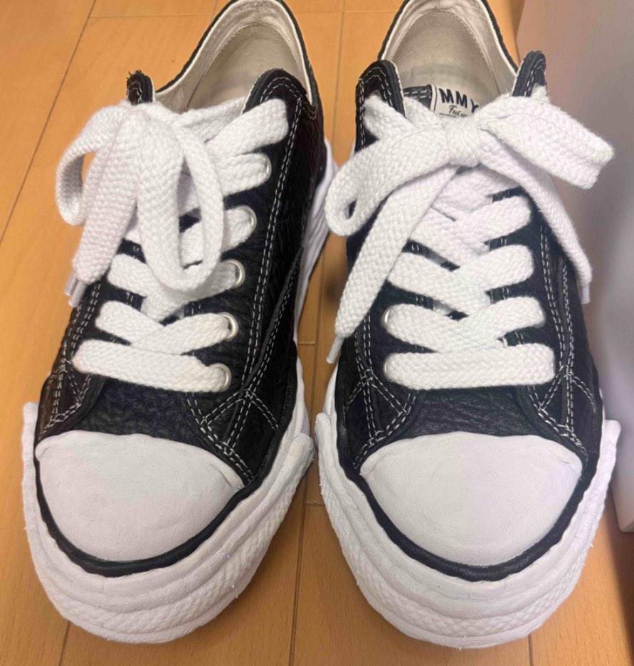 tagstream_tb's tweet photo. "PETERSON23" OG Sole Canvas Low-top Sneaker Black × White
着用1回、4万くらいで買い取ってもらえると嬉しい！サイズは42だけど、28くらいの感じする。普段27の俺で指1本以上余る。 https://t.co/G94Y3yL6Ki