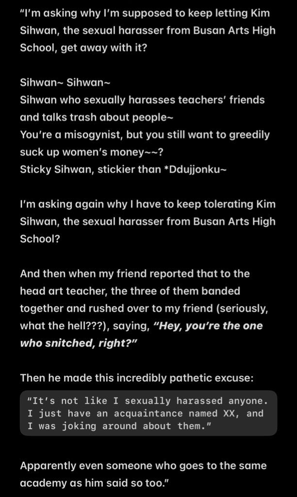 ikhariin's tweet image. IST Entertainment also allegedly gonna debut Kim Sihwan in that group. Same guy with multiple sexual harassment allegations. What message does this send to all his victims? This is unacceptable everyone should boycott
#김시환 #KimSihwan #TUNEXX #IST #튜넥스 #0V__X0 #보이즈2플래닛