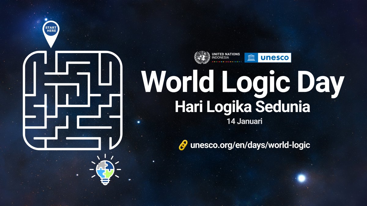 Logika = alat untuk keadilan, dialog, dan pengambilan keputusan yang lebih baik.

Pada 14 Januari, yang diperingati sebagai #WorldLogicDay <a href="/UNESCO/">UNESCO 🏛️ #Education #Sciences #Culture 🇺🇳</a>, kita merayakan kejernihan, nalar, dan kekuatan berpikir terstruktur untuk memahami dunia yang kompleks.

🔗 unesco.org/en/days/world-…