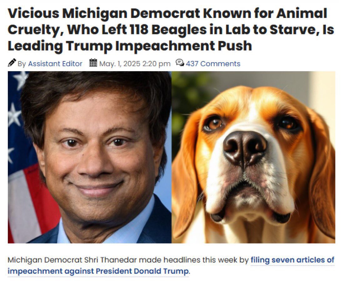 OOCprogresismo2's tweet image. 🇺🇸 Un congresista demócrata que asesinó a 118 perros beagle y que no habla inglés presenta un proyecto de ley para prohibir ICE.