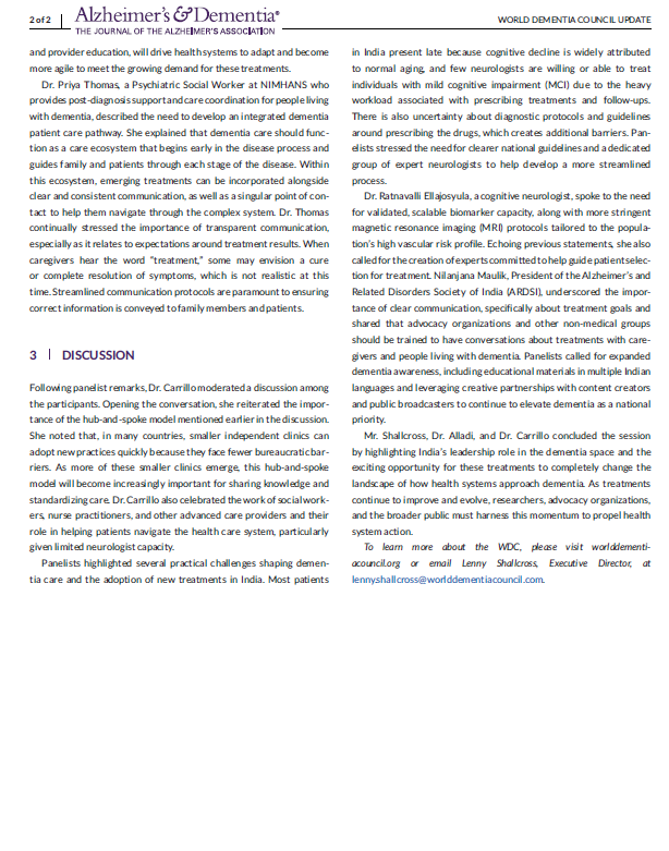 CnaCognitive's tweet photo. We are delighted to share our Cognitive Neurology Association (Cognitive Neurology Association - CNA) 1st Annual Summit Roundtable update, published in the Alzheimer's and Dementia journal. https://t.co/NvLFWyZt8o