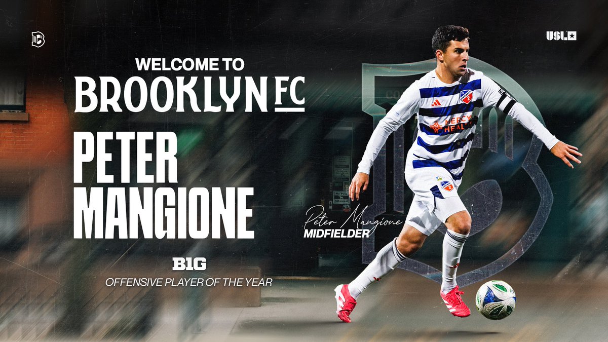 _BrooklynFC's tweet image. We are proud to announce the signing of Peter Mangione!

Peter, a native Marylander, joins Brooklyn from the FC Cincinnati organization after turning pro with FC Cincinnati 2 in MLS NEXT Pro.

Welcome to Brooklyn!