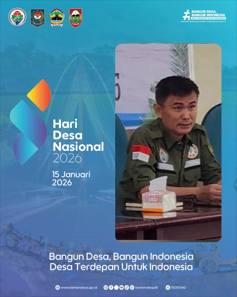 SEMARAK HARI DESA NASIONAL 2026 #BangundDesaBangunIndonesia, #DesaTerdepanUntukIndonesia
Boyolali. Kamis 15 Januari 2026  
<a href="/prabowo/">Prabowo Subianto</a>
<a href="/YandriSusanto/">Yandri Susanto</a>
<a href="/ArizaPatria/">Ariza Patria</a>
<a href="/kemendespdt/">#BangunDesaBangunIndonesia</a>
<a href="/desapenusantara/">desapesonanusantara</a>
<a href="/bpsdmkemendesa/">Bpsdm Kemendesa</a>
#HariDesaNasional2026
#PendampingDesaHebat