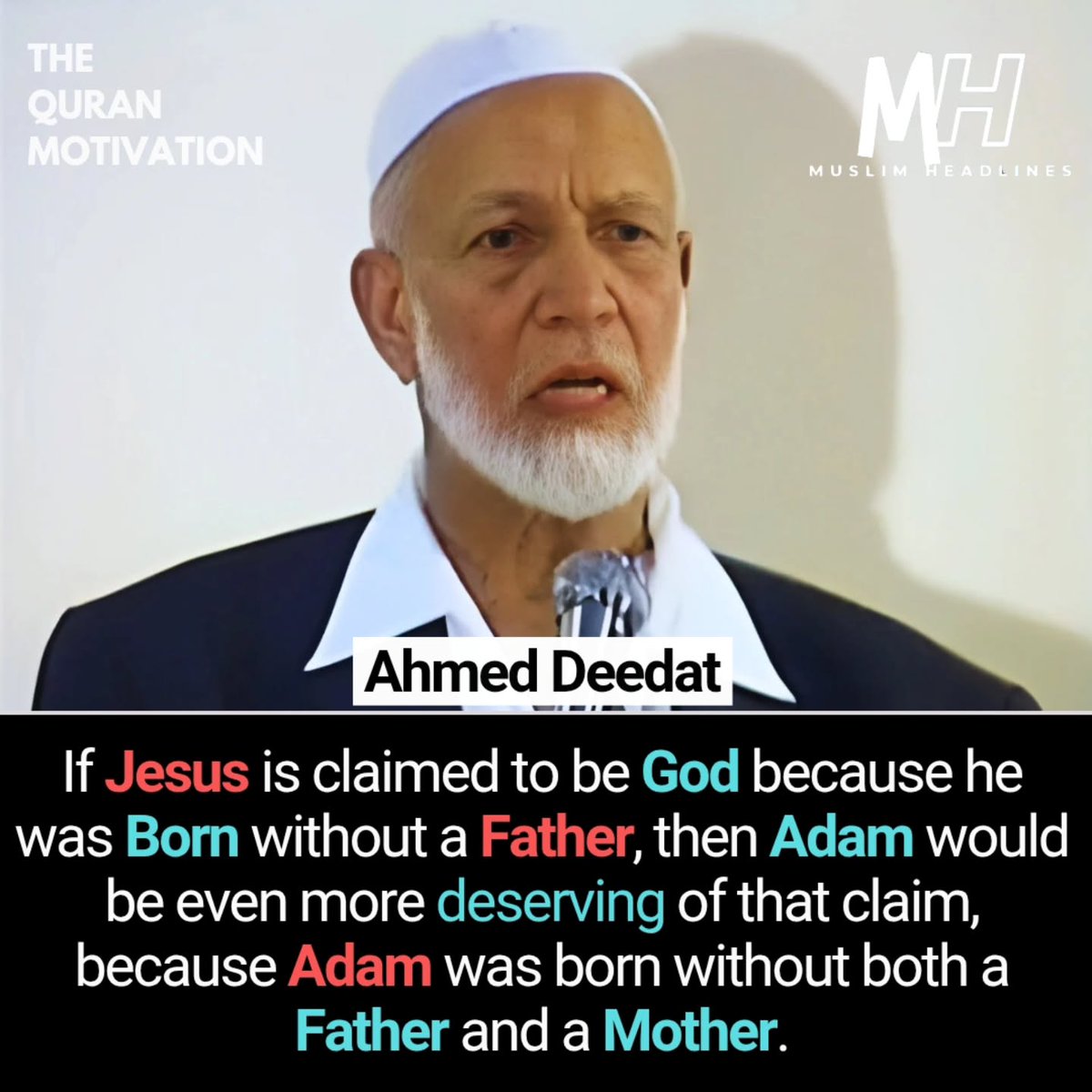 Cool_Ustaz's tweet image. If Jesus is called God because he was born without a father, then Adam would be greater, because he had no father or mother.

But neither Jesus nor Adam is God. Both worshipped One God. Islam teaches us to worship the God of Jesus and Adam.