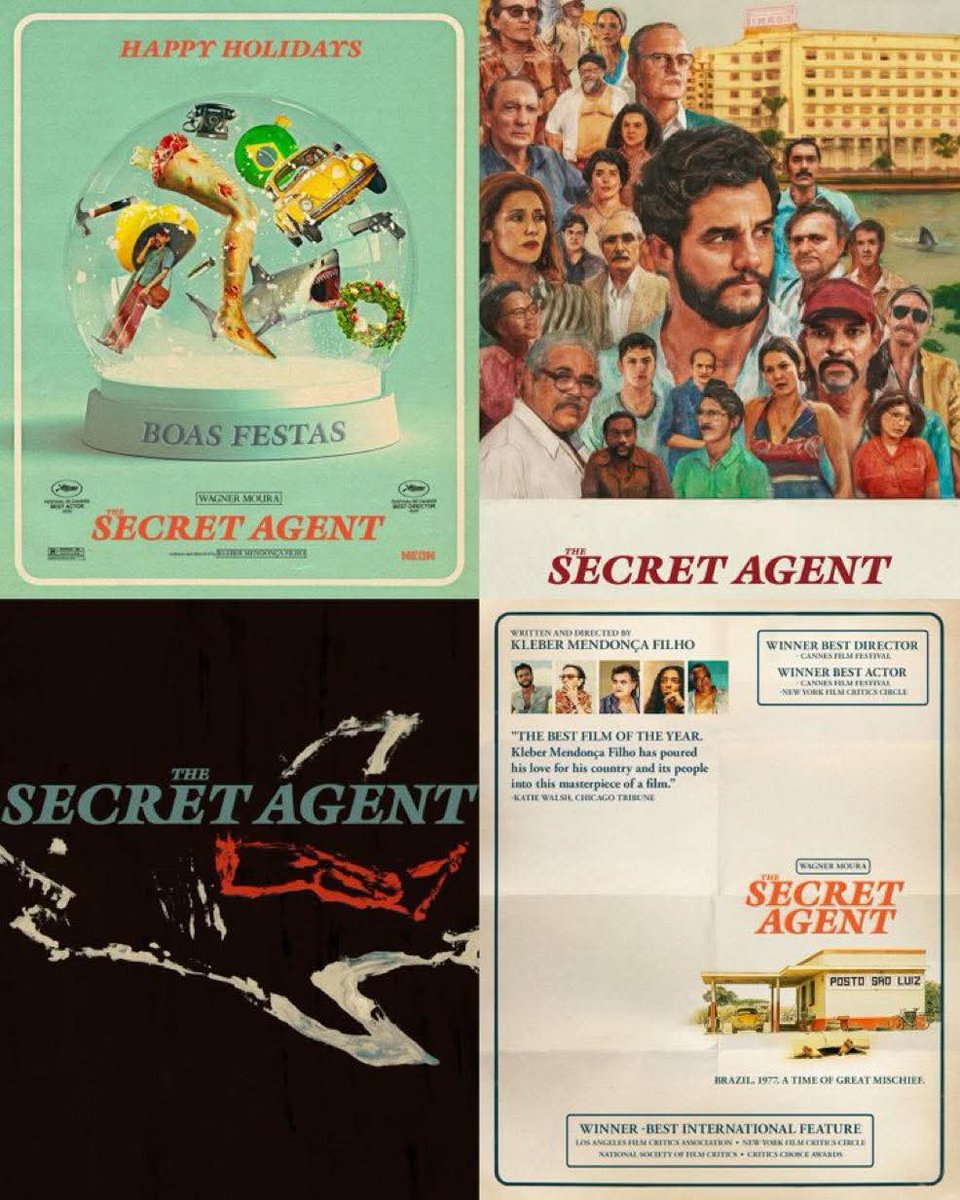 jornalnota's tweet image. O que falar desses pôsteres internacionais de "O Agente Secreto"? 🥰🎥🇧🇷?