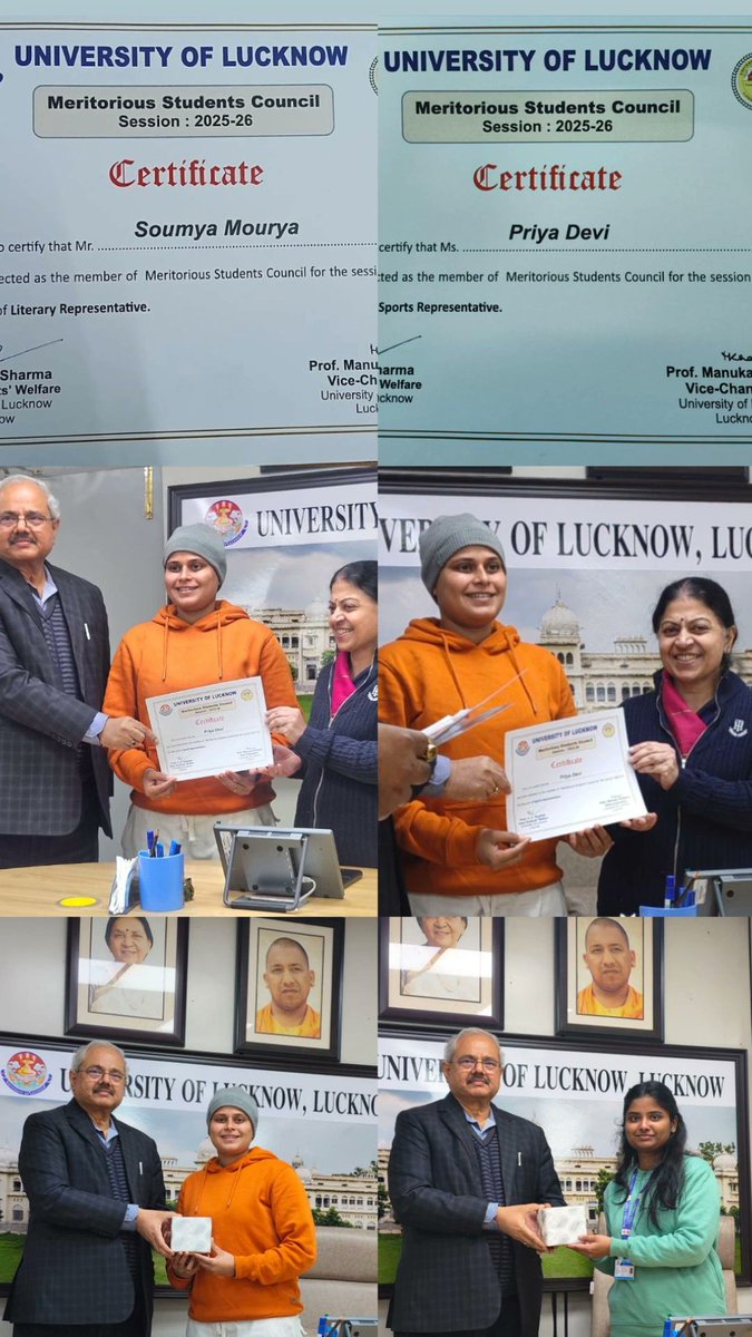 LuKailash's tweet photo. Priya Devi and Soumya Maurya of Kailash  Hall selected as member in Meritorious Students Council 2025-26. Best wishes to both the residents. https://t.co/Lytk58FYhv