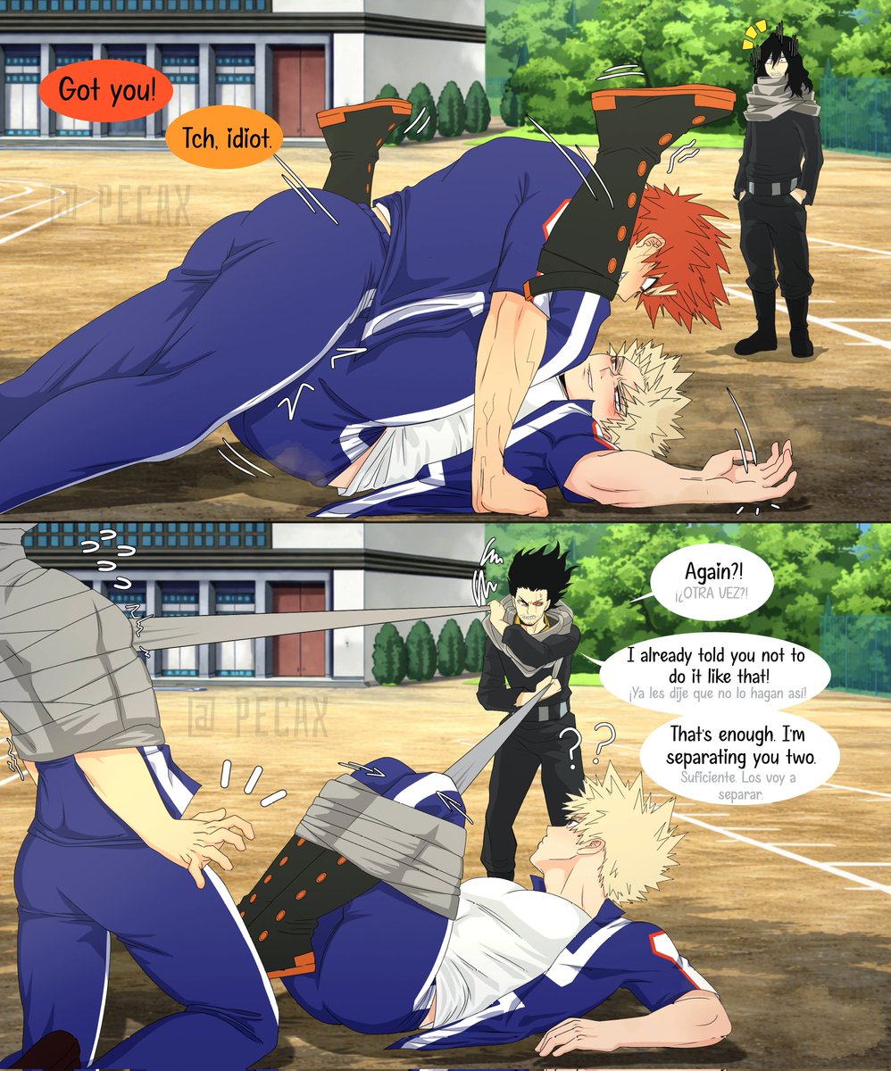 Kfjsjfjd tenía que hacerlo😂,  namás creo que bakugo se dejó rerribar a propósito 🤭❤️🧡

Hope my English isn’t too bad 🥹

#krbk #kiribaku #bkkr #kirishima #Bakugou