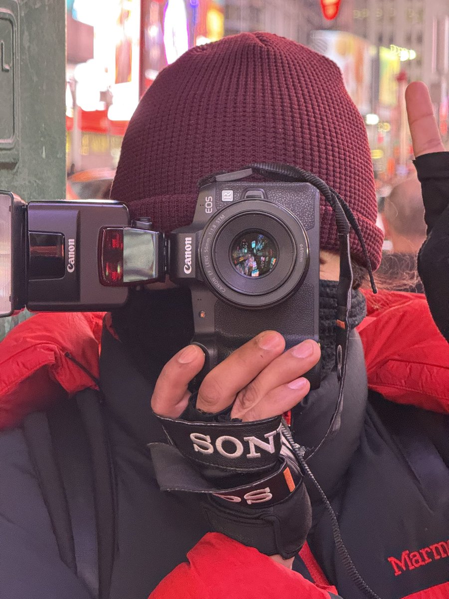 Believe it or not there are photographers who don’t like having their photo taken. But at least my friend here finally has a profile photo for his social media. And says he may use it on his business cards! Taken in Times Square.