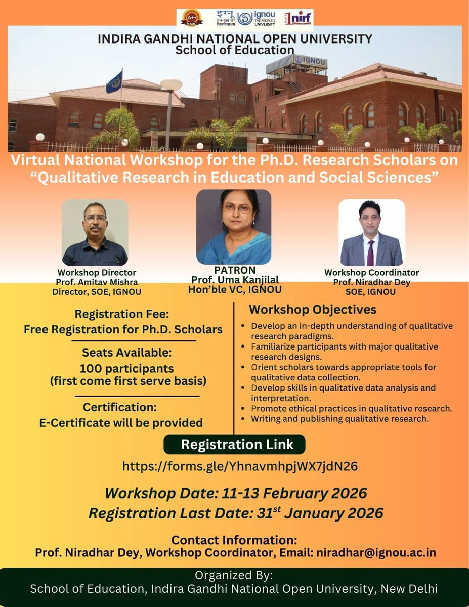 School of Education, IGNOU (@soeignou) on Twitter photo 