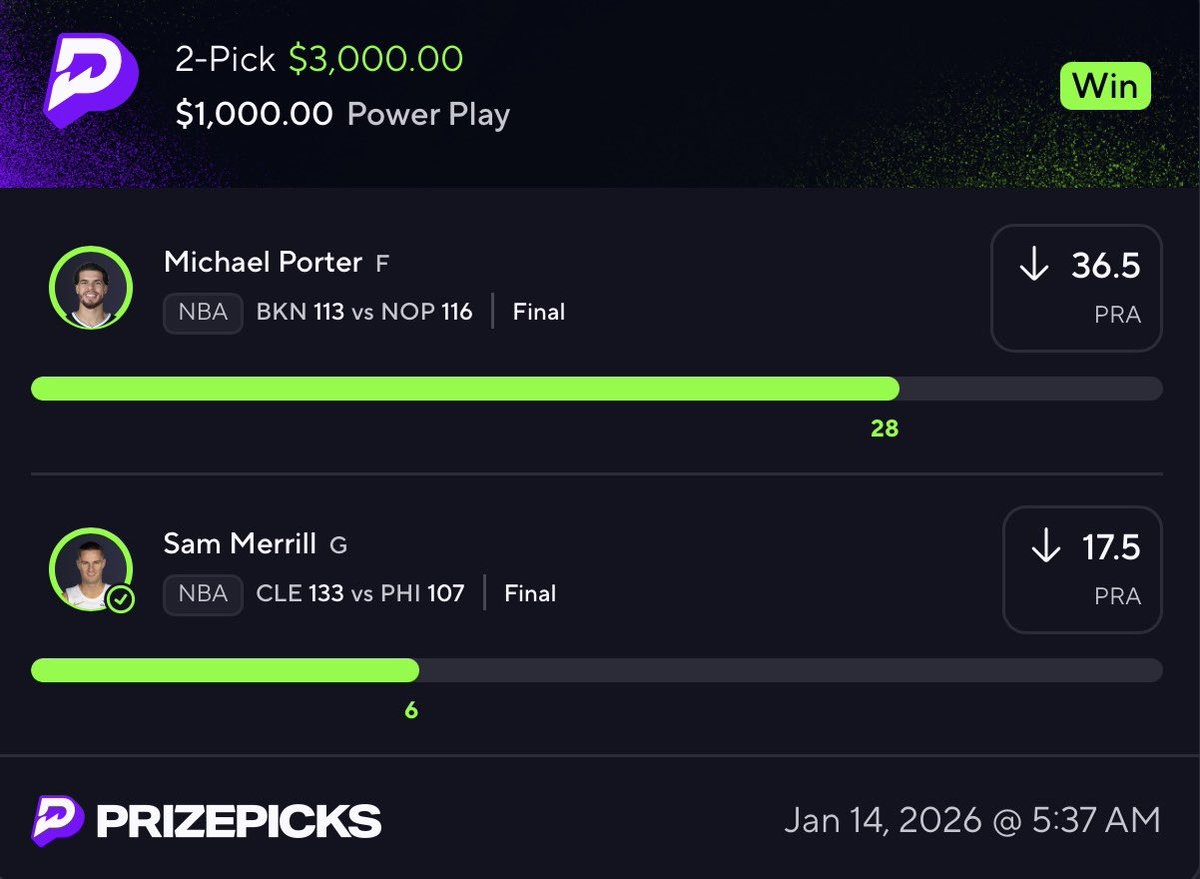 ProkProfits's tweet image. $750 to 5 followers that: LIKES + RTs🙂‍↔️

I made $13,000 tonight by fading 4 PrizePicks Popular plays, let this be your wake up call.

I drop slips daily in the FREE Discord, you better join up!

Free Discord Link⬇️
discord.gg/sbkA7PD6Y

#GamblingX #GamblingCommunity
