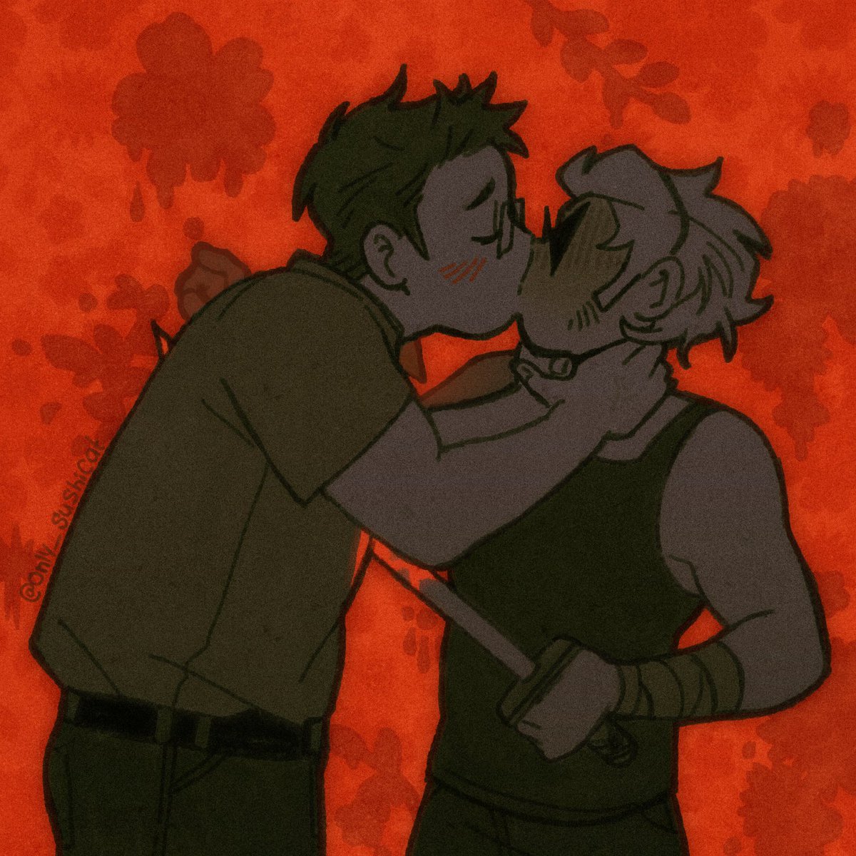 "me encantan tus dibujos los adoro jeje, podrias dibujar dirkjake? o solo a jake :D?" -> me disculpo por si tenias otra idea en mente hdjddjdj

sussushicat.straw.page