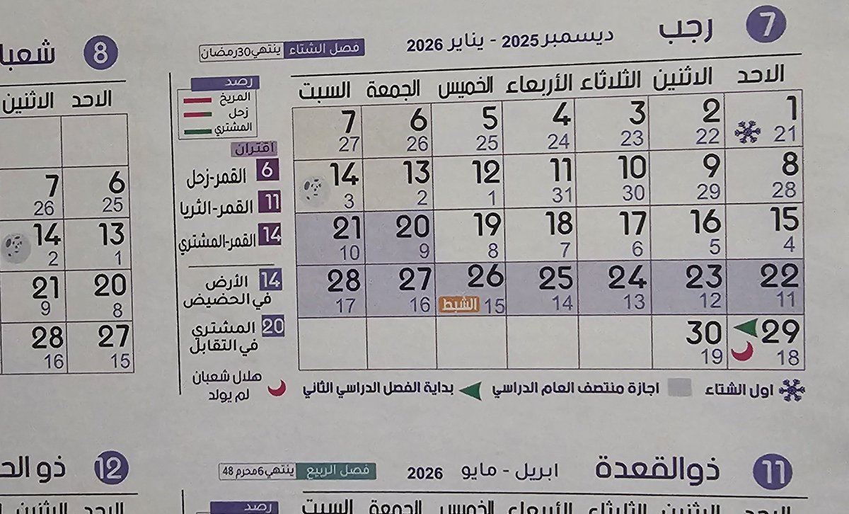 issa033's tweet image. حسب تقويم نور الفلك .. اليوم الخميس بداية الشبط..
 تحديد هذا اليوم ليس قطعيا بل هو تقريبي لأن المواسم و الطوالع متعلقة بالطقس،
و يستحيل ان تتقيد ظروف الطقس بيوم محدد بل تتقدم او تتأخر عدة ايام كل سنة، وتختلف ايضا من مكان لآخر