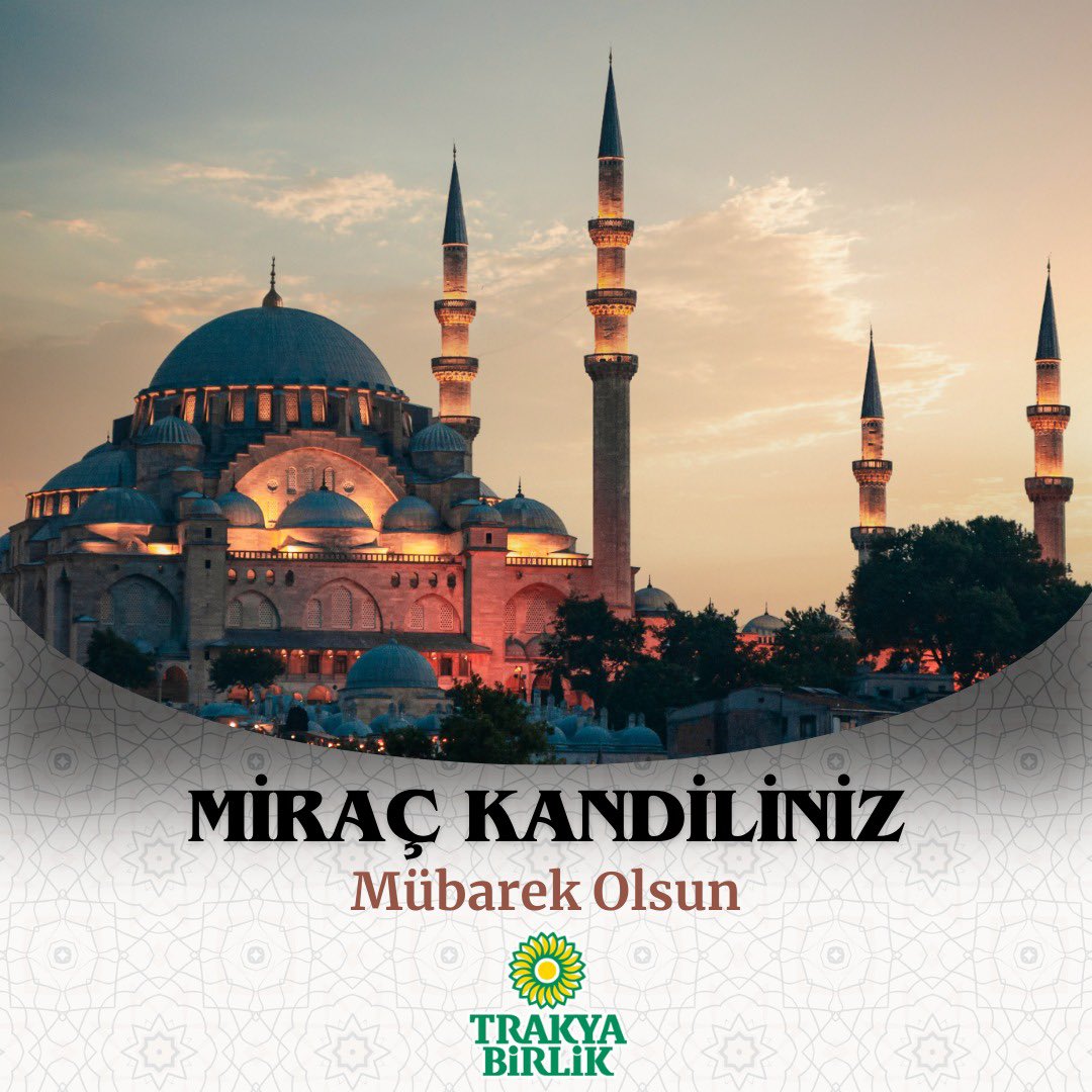 Mübarek Miraç Kandilinizi  kutlar, sağlık, huzur ve bereket dolu günler dileriz.