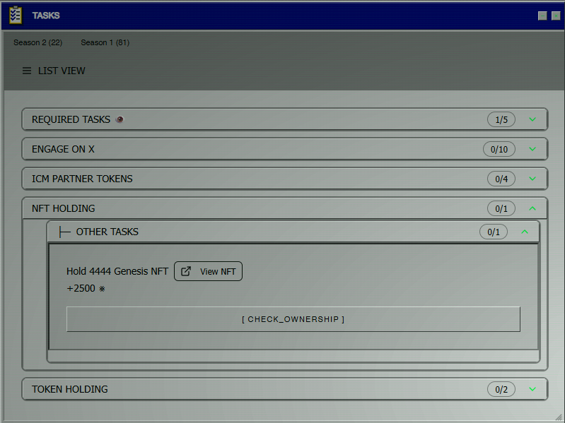 enterSIGNALS's tweet image. 4444 holder check is now active — the highest-value task in Season 2.

If you hold a 4444, this is your fastest path up the leaderboard.

Access → signals.global/whitelist/4444