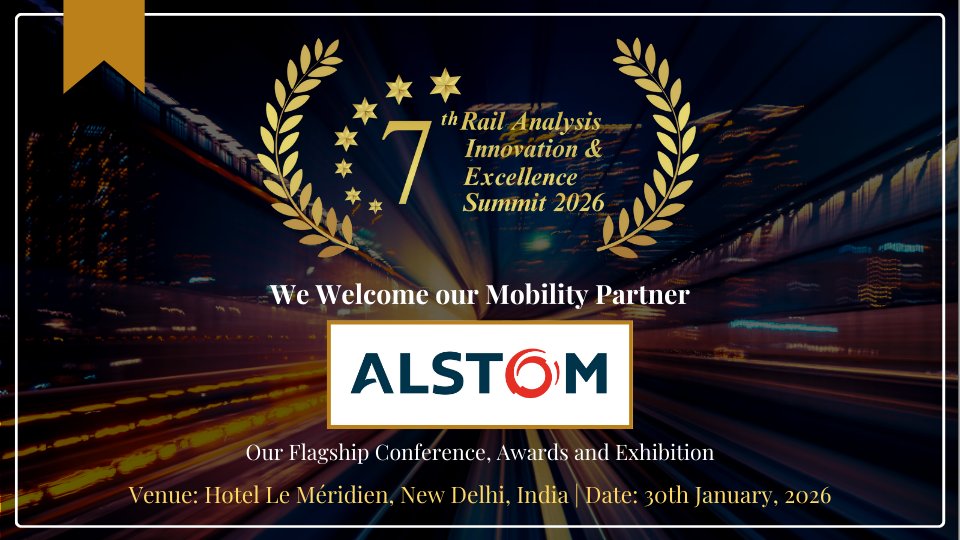 RailAnalysis's tweet image. We welcome Alstom as our Mobility Partner at The 7th Rail Analysis Innovation &amp;amp; Excellence Summit 2026.

📍 30 January 2026 |📍Le Méridien, New Delhi
🔗 Know more: conference.railanalysis.com

#Alstom #RAIES2026 #RailAnalysis #RailInnovation #SustainableMobility #IndianRailways
