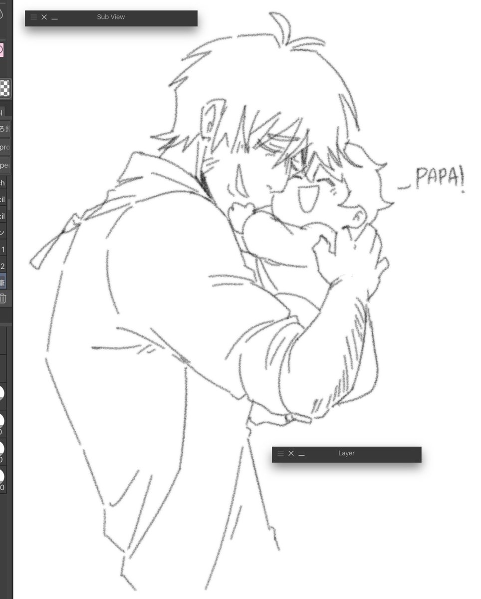 nellcherbee's tweet image. Won’t finish the whole piece for Wolfwood Wednesday so here’s a sketch of papa WW