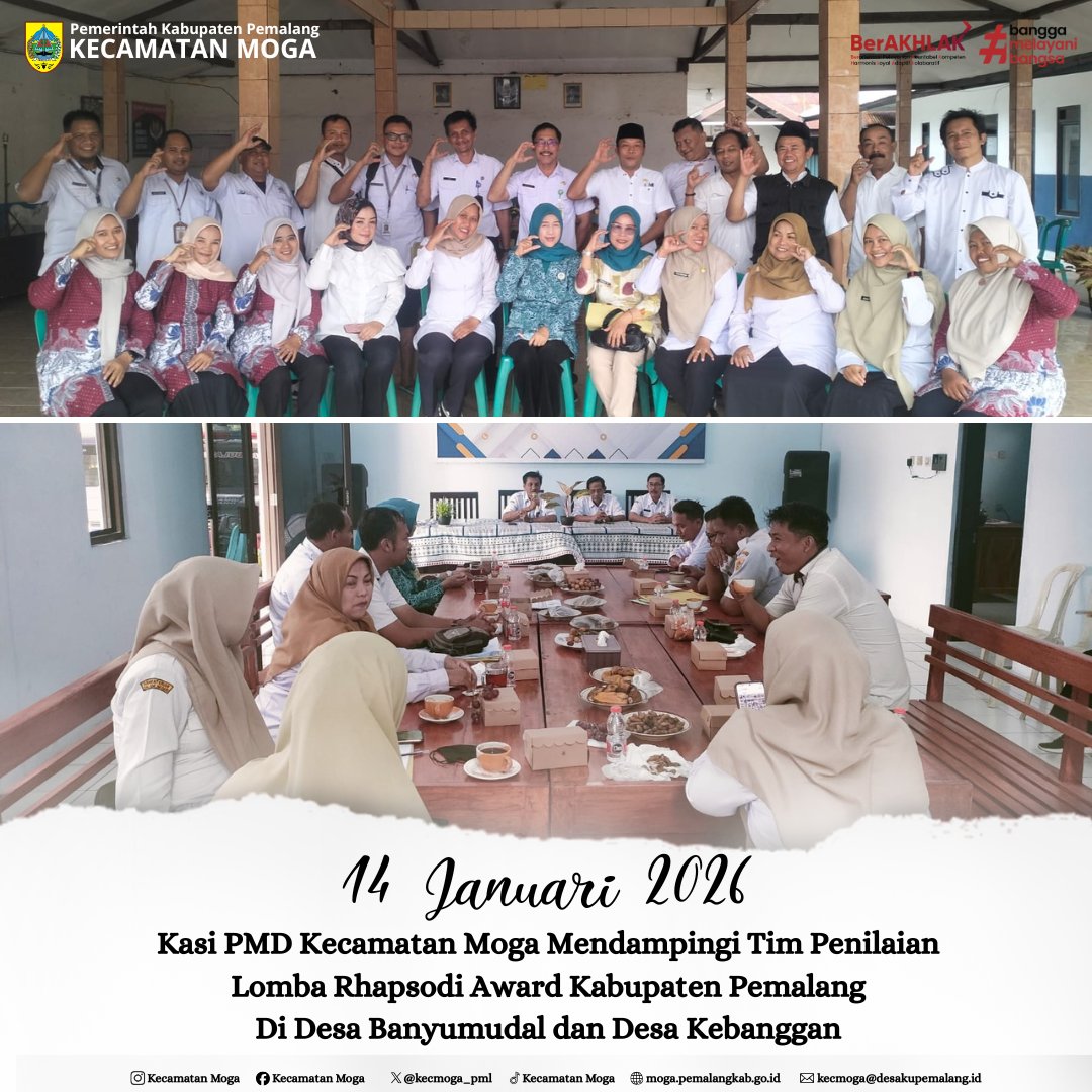 Penilaian Rhapsodi Award oleh Tim Kabupaten Pemalang di Desa Kebanggan dan Banyumudal