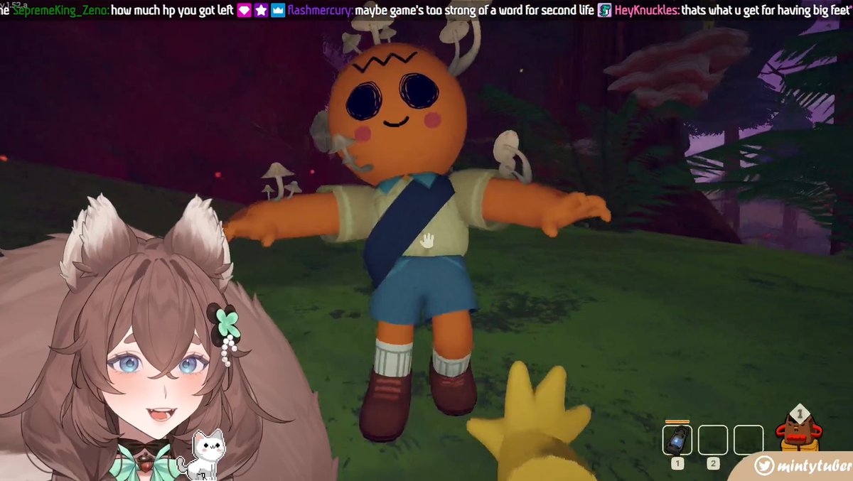 mintytuber's tweet image. TYSM FOR PARTYING WITH MEEEE i peak'd soooo hard are u jealous

BIG BIG THANKS TO @hibibear for the raid!!!! we sent that train on to @Merri_Mellow who's playing baldur's gate 3 with her friend!!

💛🌰show them your love!!!🌰💛