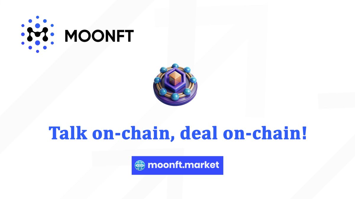 💬 Talk on-chain, deal on-chain!

📯 Chat directly with buyers, sellers &amp; collectors inside #Moonft’s NFT groups.

🔗🔥 Real connections, real trades, real rewards.

$MTC