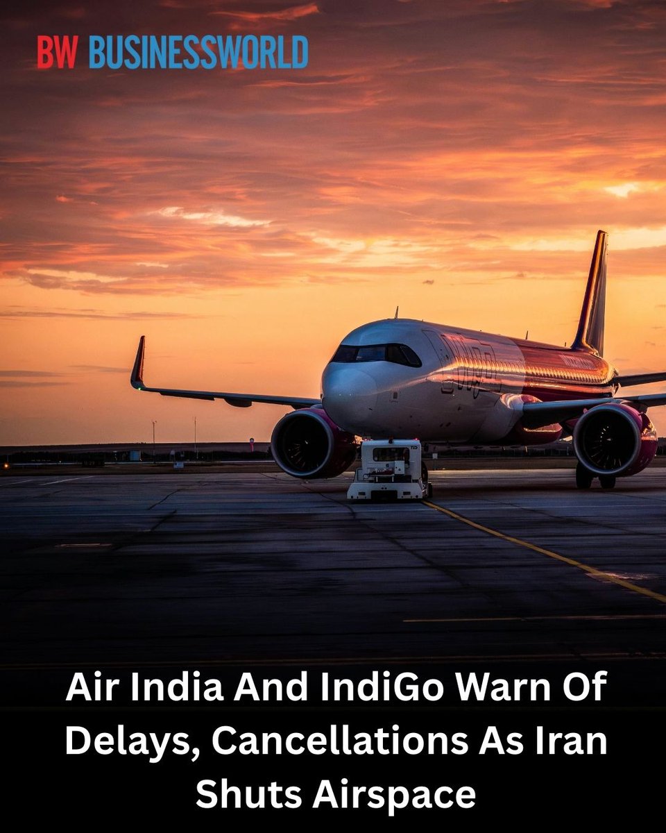 BWBusinessworld's tweet image. Iran's government announced an early-morning closure of its airspace on Thursday.

Read more: businessworld.in/article/air-in…

@airindia , @IndiGo6E 

@anuragbatrayo | @NFWarsia | Tanvie Ahuja

#Flights #Delays #AirIndia #Indigo #Iran