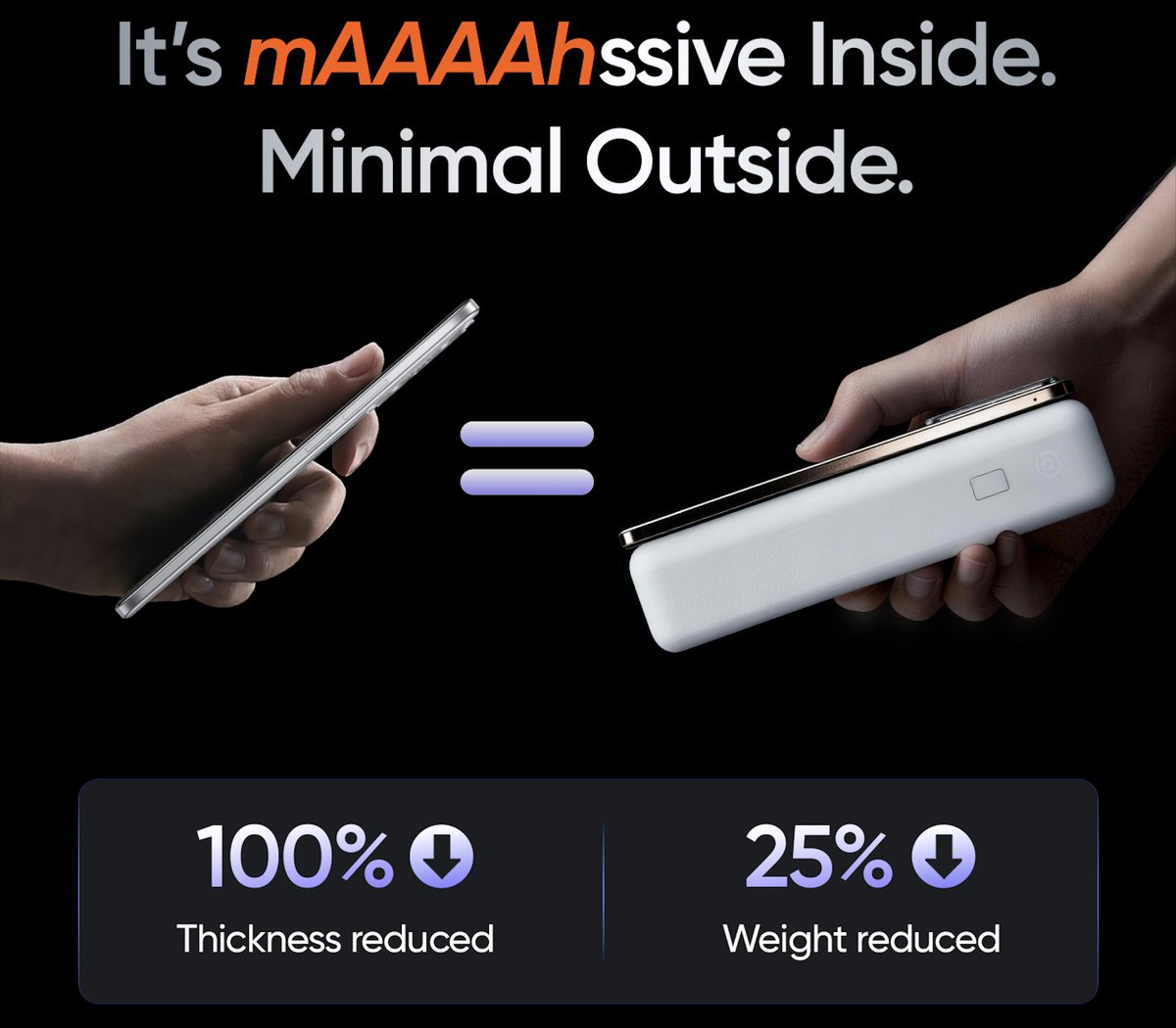 TechAlertNow's tweet image. 🔋 Realme P4 Power = Big Battery, Zero Bulk
▫️ 10000mAh = 1.5 Days
▫️ Bypass Charging for Cool Gameplay
▫️ 27W Reverse Charge
▫️ Stable FPS @ Low Battery
▫️ Only 218g
#realme #realmeP4Power