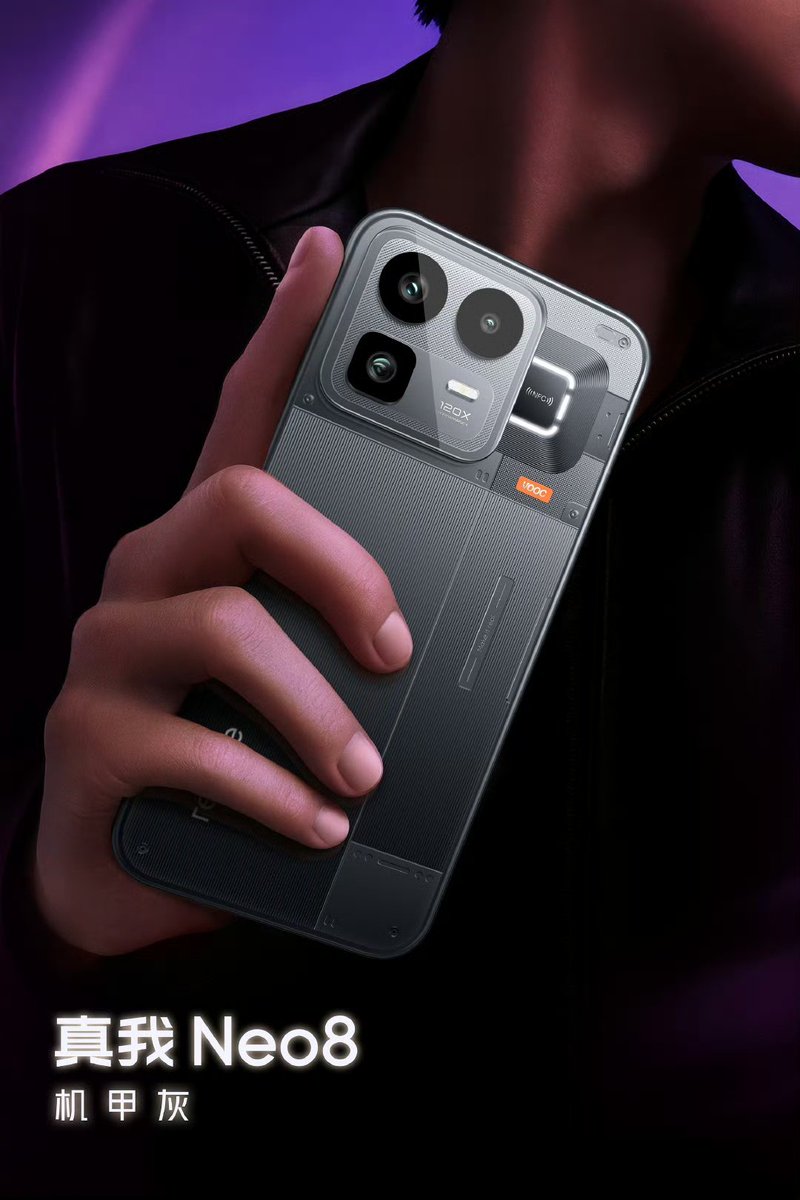 TechAlertNow's tweet image. Realme Neo8 💜 🖤🤍
#realme #realmeNeo8