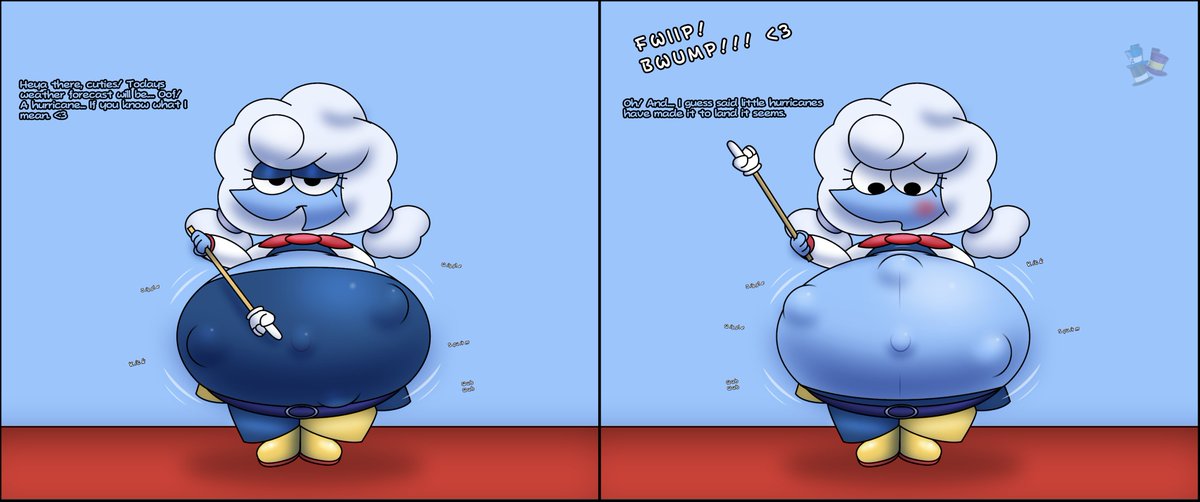 Fancy_Blue101's tweet image. Elnina sure knows how to make a forecast REAL interesting~&amp;lt;3 #Deltarune #DeltaruneChapter3 #Elnina #Pregnant #Comic #Fanart