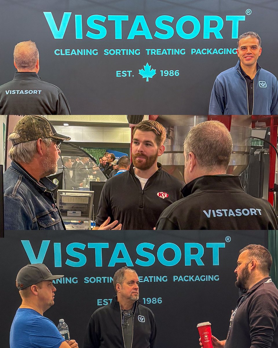 VistaSortAg's tweet image. It’s Day 3 &amp;amp; the final day at the @WCCPS_SK  in Saskatoon 🌾

If you’re at the Western Canadian Crop Production Show today, we’d love to connect, talk seed cleaning, seed treating, grain processing, and complete plant solutions, and answer any questions you have!

📍 Booths A125…