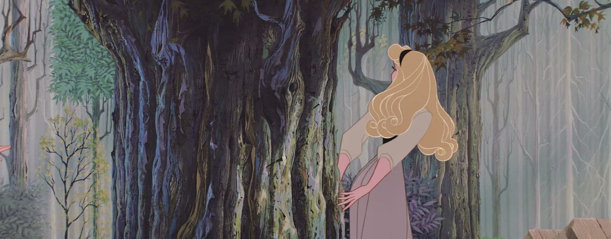 dreamyyarchive's tweet image. the cottage aesthetic from sleeping beauty (1959) 🌸🍃