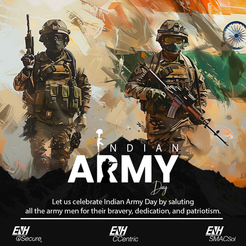 Saluting the courage, discipline and sacrifice of our brave soldiers.

Happy Army Day 🇮🇳

#ArmyDay #ENH