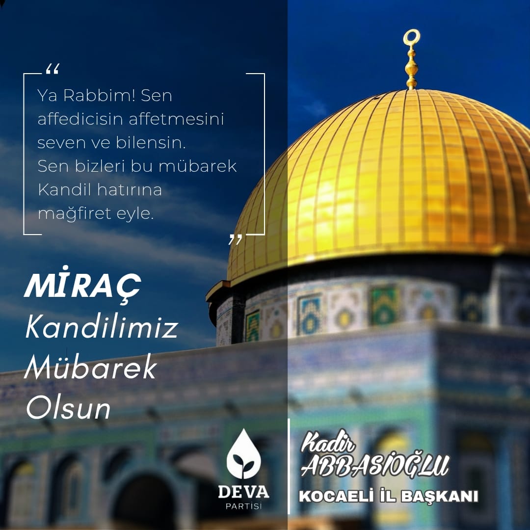 Gönüllerimizin aydınlandığı, duaların geri çevrilmediği bu mübarek gecede, Miraç Kandili'miz mübarek olsun. Rabbim bu gece hürmetine kalplerimize inşirah, dünyamıza barış ve huzur nasip etsin. Hayırlı Kandiller. 🌹 #MiraçKandili #MiracKandilimizMubarekOlsun