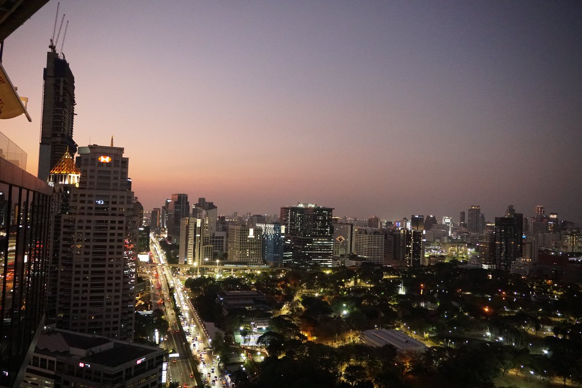 バンコク中心部、ルンピニ公園越しの景色を見るのにぴったりのルーフトップバー🍸

📍Iris &amp; Wild Iris