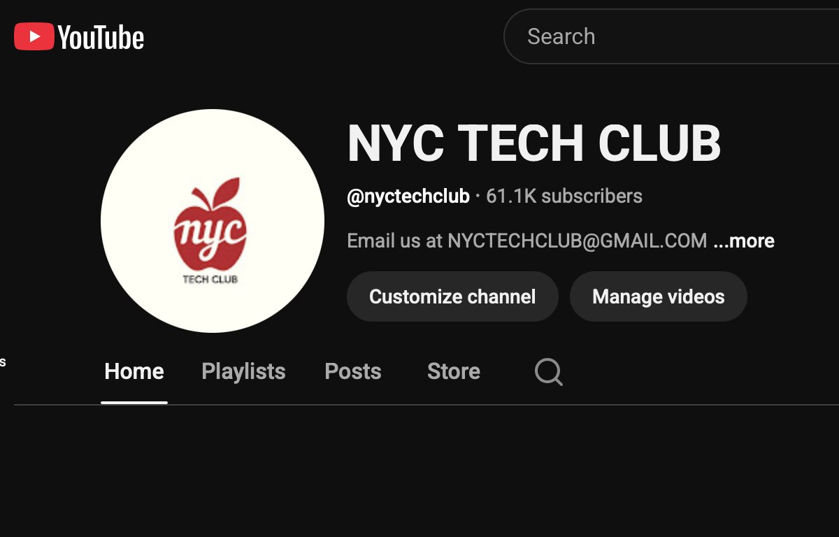 We have entered a new world. All of the past videos are now removed. The era of curiosity, truth, and intelligence is upon us! #NYCTECHCLUB