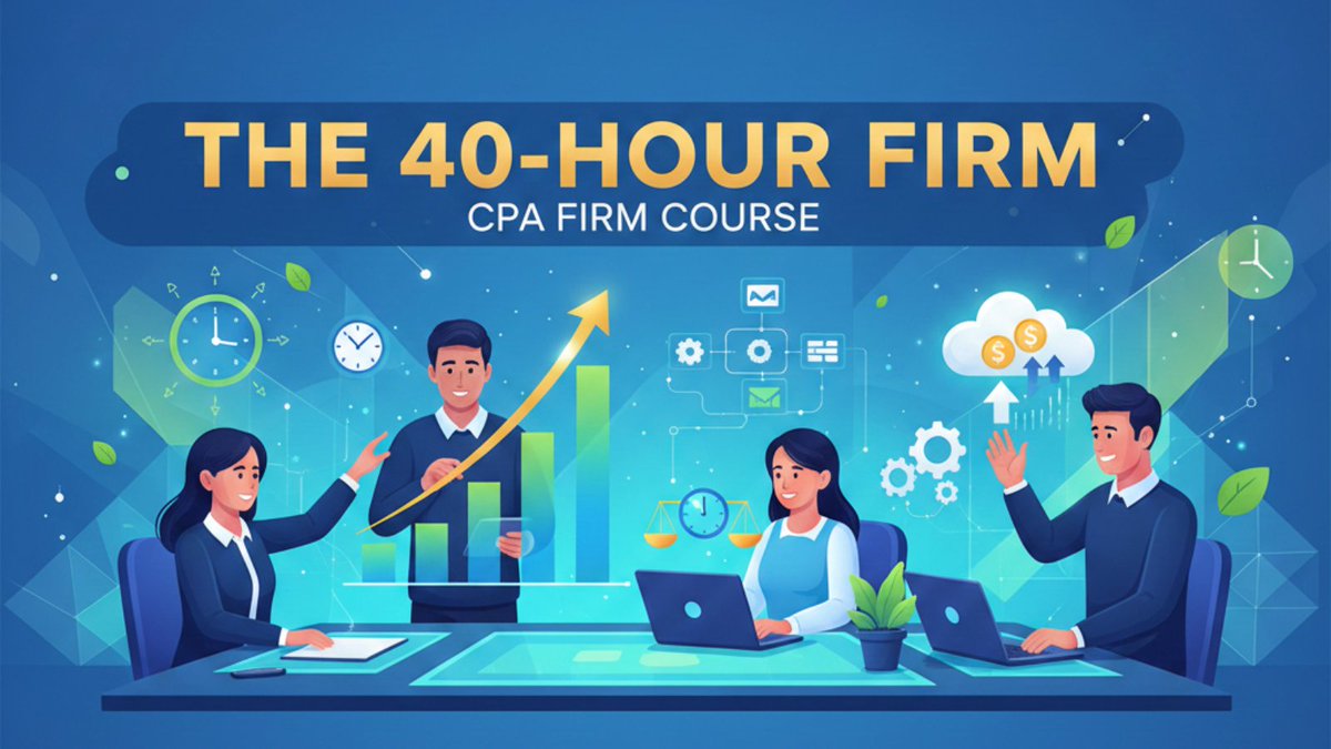 Design a firm that works for you, not just your clients.

The 40-Hour Firm is a free, on-demand CPE course covering practical business model improvements ✅
 
👉cpaacademy.org/s/webinar/a0DP…

#Accountants #CPAs #taxtwitter