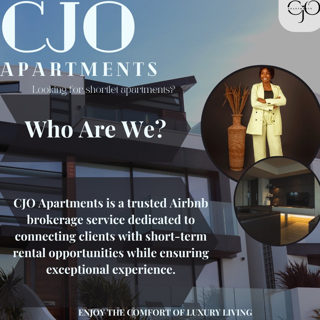 At CJO Apartments, we don’t just offer stays—we create experiences.
Comfort, luxury, and trusted shortlet options made just for you. 🤍