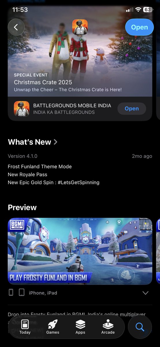 GiRRAJC99458797's tweet photo. Ye ios me bgmi update kyu nahi aarha abhi tak Kisi ko koi idia #bgmi #Battleground #Battlegroundmobile #pubg https://t.co/21azCyVBnQ