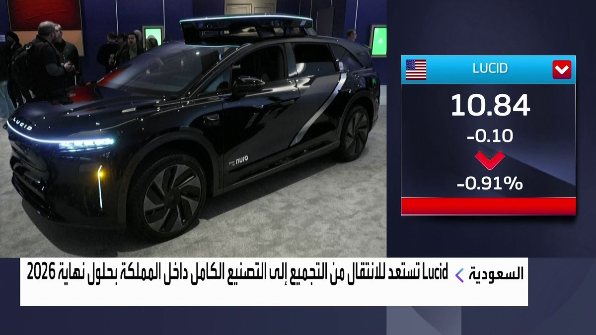 شركة Lucid تستعد للانتقال من التجميع إلى التصنيع الكامل داخل المملكة بحلول نهاية 2026 افتتاح الأسواق _Business 