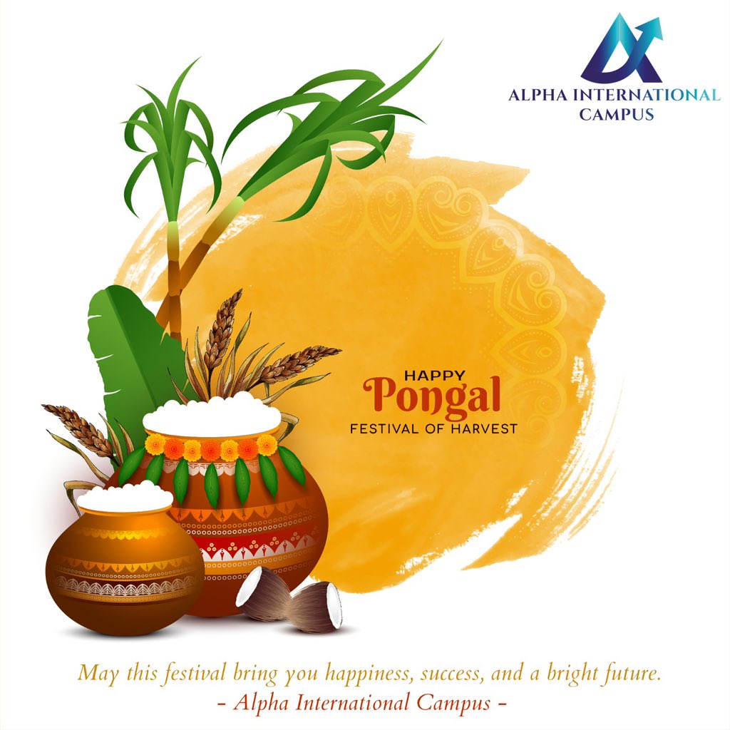 alpha_campus's tweet photo. Happy Pongal! 🌾

May this harvest festival bring you happiness, good health, and success in your studies. Wishing you a bright and prosperous future. https://t.co/2W6LJ2vPjm