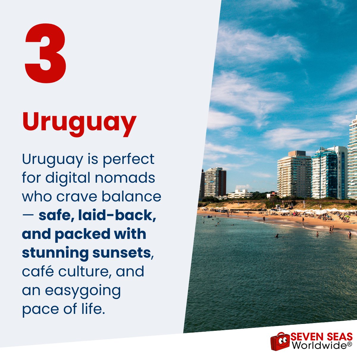 Wi-Fi, sunshine, and a brand-new view from your “office”? 💻🌍 Our latest article explores the best countries for digital nomads, from buzzing city hubs to laid-back beach escapes. Read it here 👉 sevenseasworldwide.com/need-help/best…
#digitalnomadlife #internationalremovals