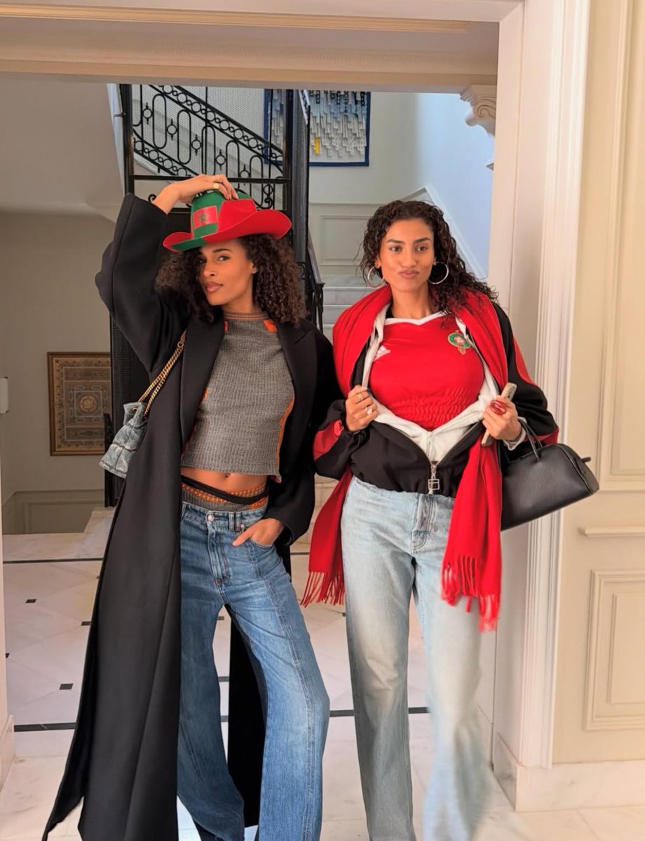 badestoutfit's tweet image. imaan hammam in morocco supporting the moroccan national team since day one