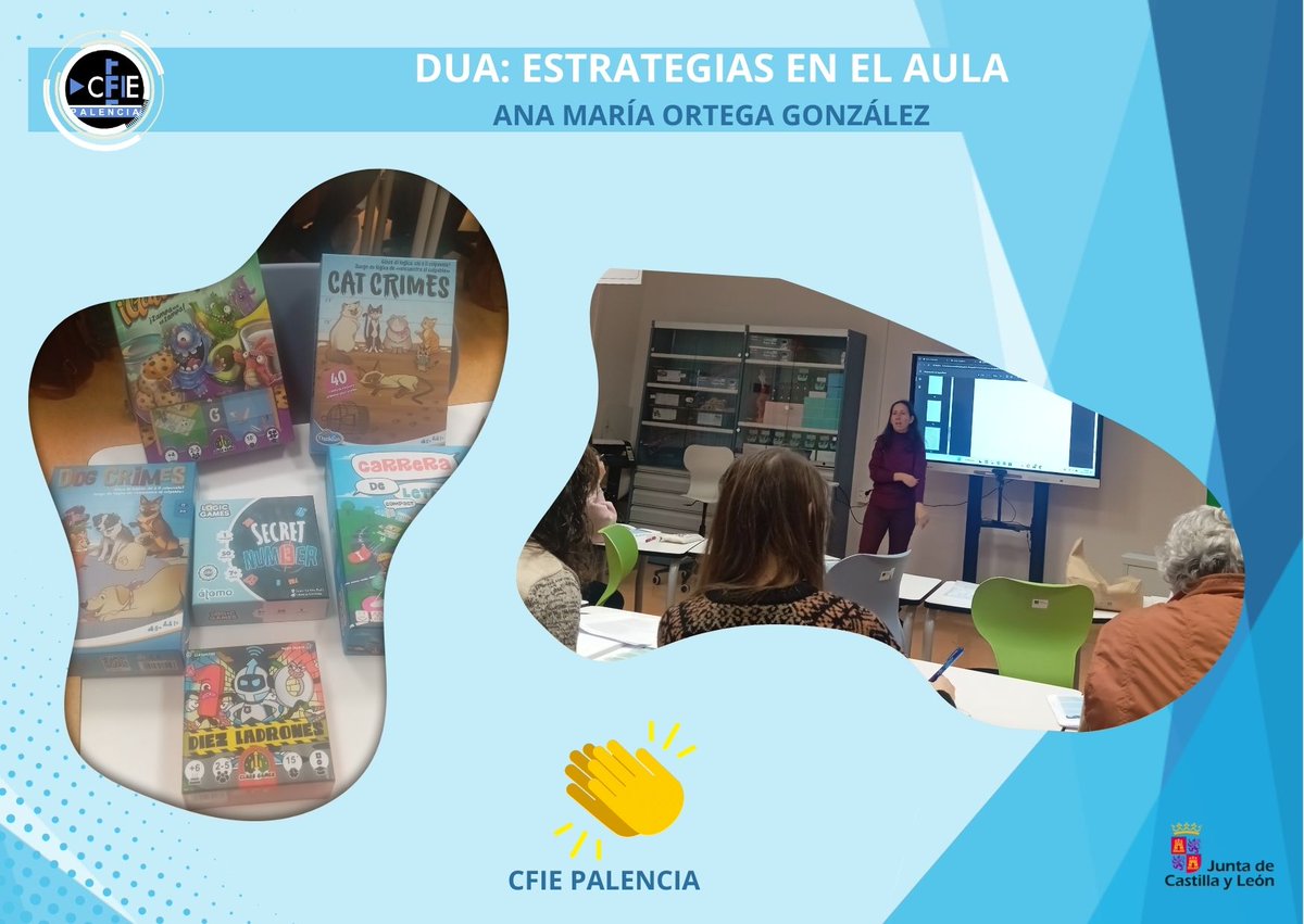 Continuamos la formación DUA: Estrategias en el aula con Ana María Ortega González, aprendiendo muchas propuestas para dar respuesta práctica a nuestro alumnado. 
#formaciónCyl #TICyL #innovaciónCyL
<a href="/educacyl/">Educación JCyL</a> <a href="/CFIE_PALENCIA/">CFIE_PALENCIA</a>