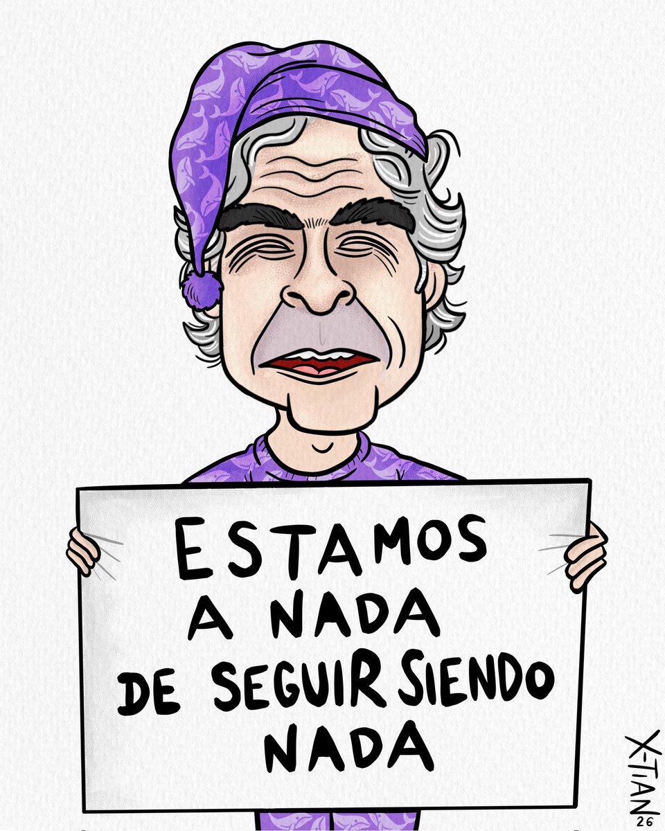 UnCaricaturista's tweet image. A nada.💤🌙 
Mi caricatura hoy en @PublimetroCol